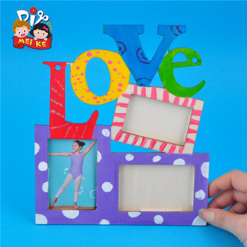 Mother's Day handmade diyLOVE photo frame for children coloring creative pendant photo frame making materials wholesale to send to mom