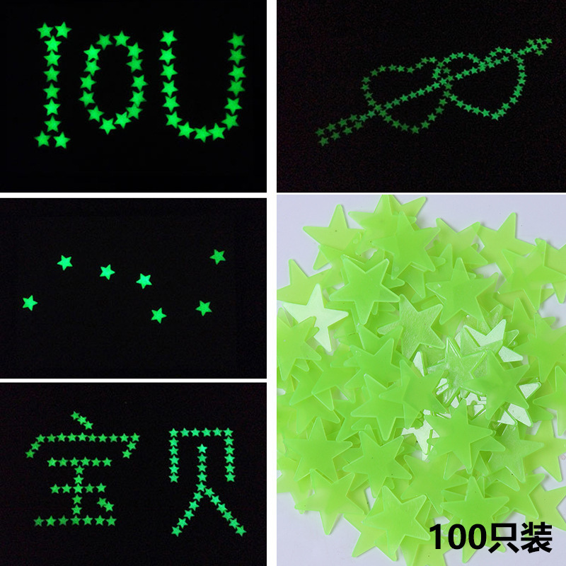 Luminous Wall Stickers Fluorescent Star Tv Decorative Painting_voghion.com