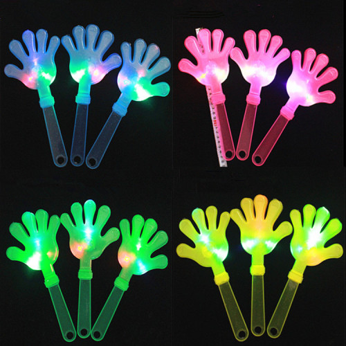 28CM large clap device, luminous hand clap, plastic toy applause, cheering clap, flashing palm clap