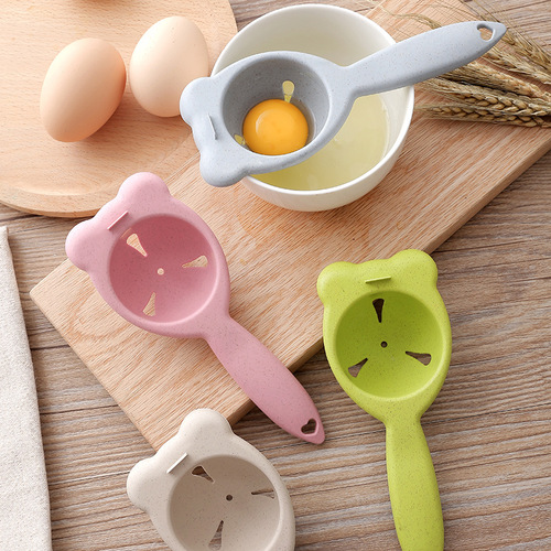 2611 New Wheat Straw Egg White Separator Egg Yolk Egg Liquid Filter Egg Maker Kitchen Gadgets