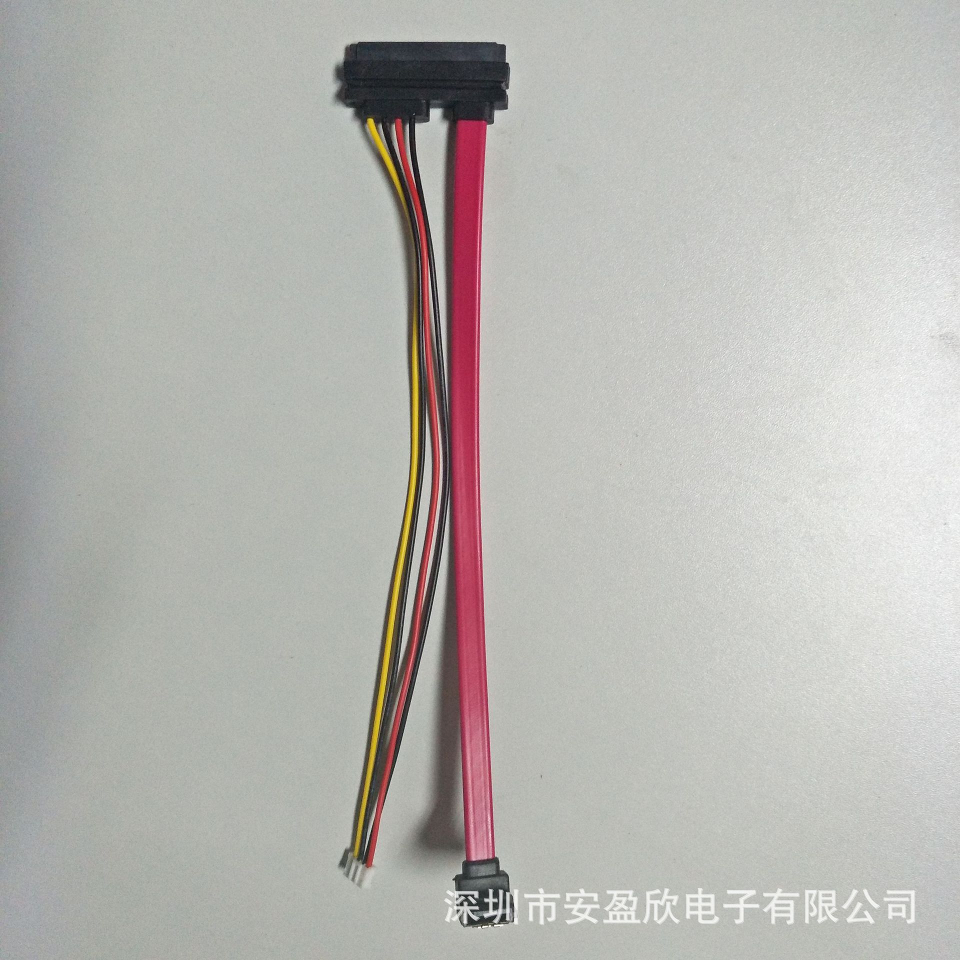 工厂ide转sata数据线 7-15/7P+XH4Psata数据弯头弹片电源一体机线