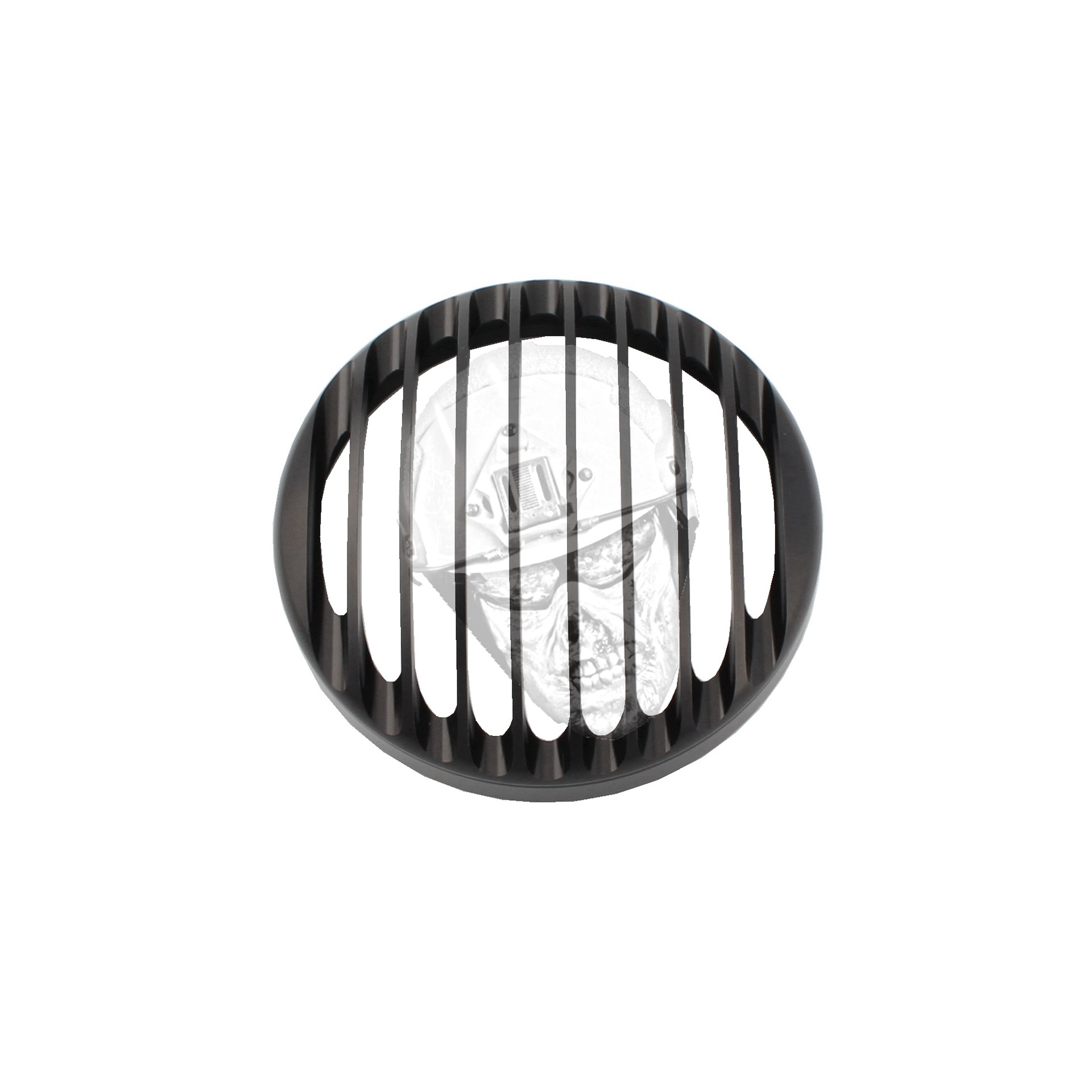 适用哈雷改装48/883/1200戴纳/软尾台湾铝制黑栅栏大灯罩高品质