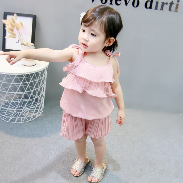 summer solid shiffon T-shirt girl's