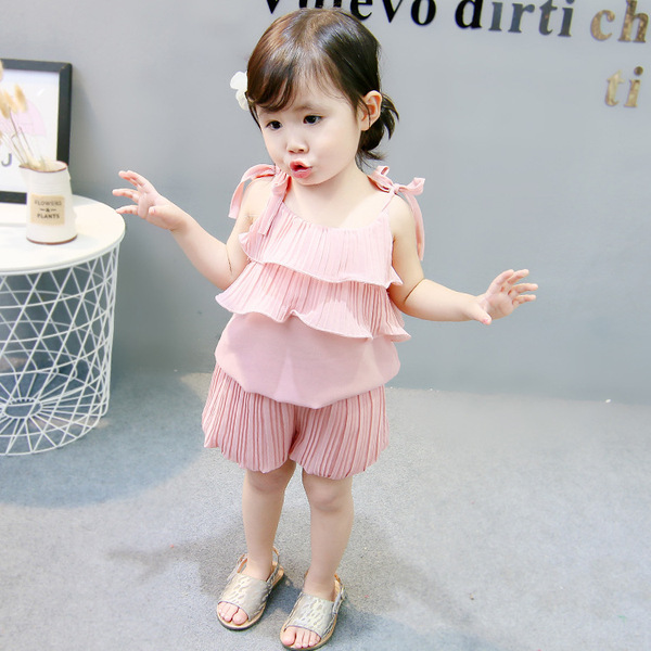 summer solid shiffon T-shirt girl's