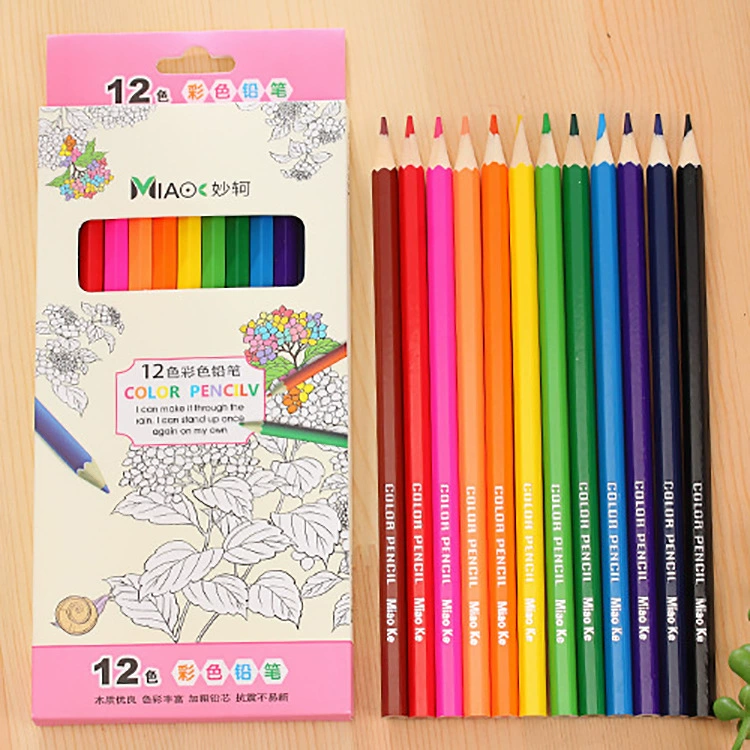 Детские художественные мелки для рисования, цветные карандаши, coloring book, канцелярские товары, 12 цветов, 24 цвета