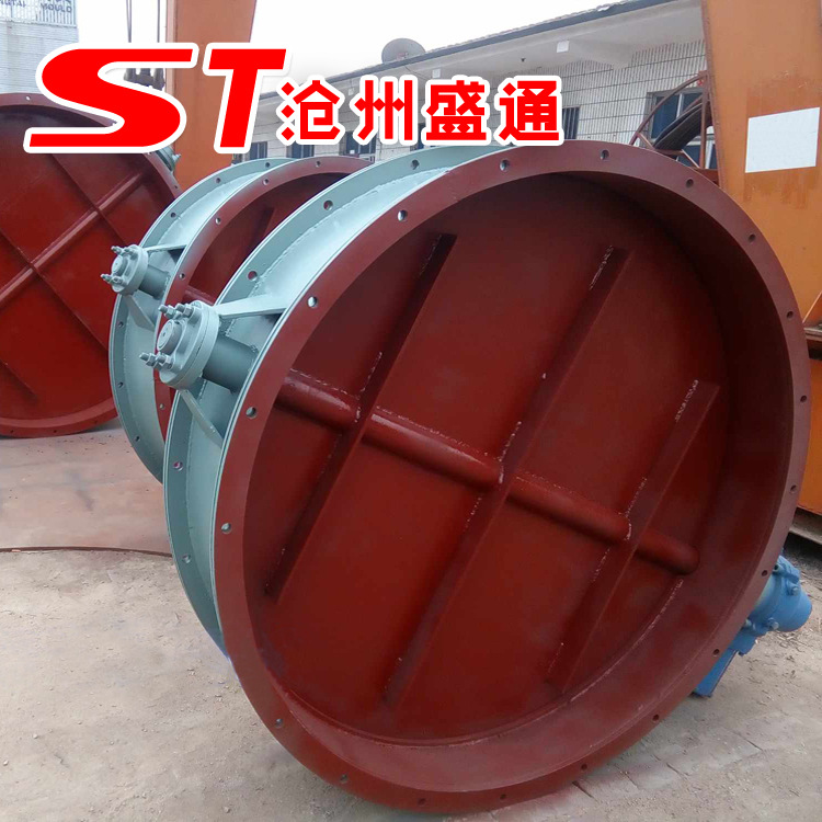 焊接式手动圆风门 多叶片式双挡板圆风门 烟气电动开关蝶阀
