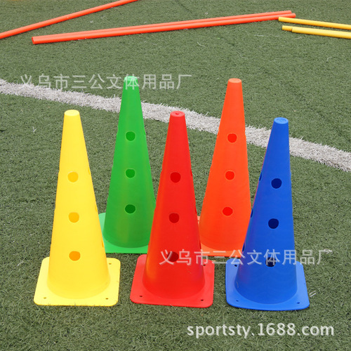 52cm square bottom hole sign bucket football training equipment obstacles road signs roadblocks sign cones wholesale