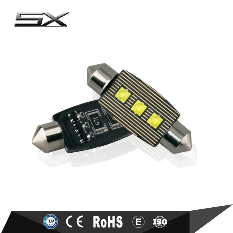 Luz de lectura de doble punta llevó la luz de la placa de la licencia de la luz del techo crees31-42mm coche resaltar la luz pequeña de doble punta