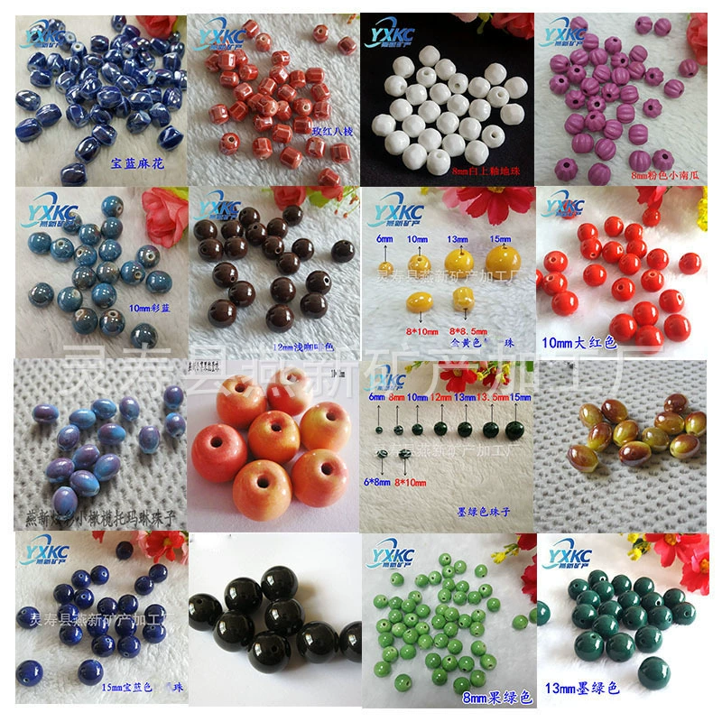 Керамические бусины, разнообразные бусины из турмалиновой керамики, различные цвета, изысканное исполнение, бусины ручной работы, рассыпные бусины для рукоделия