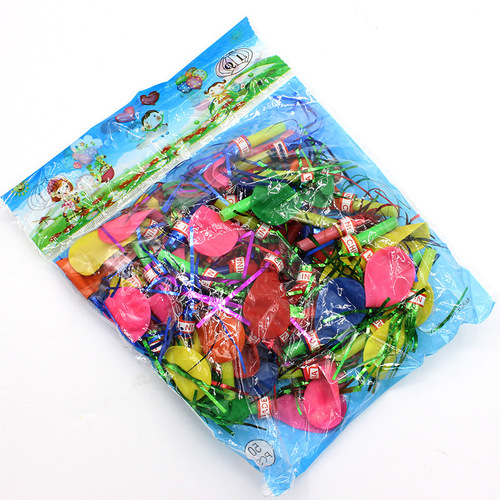 Golden Balloon Dragon Whistle Balloon Trumpet Whistle Children's Dragon Blowing Toy Wholesale Birthday Party Supplies