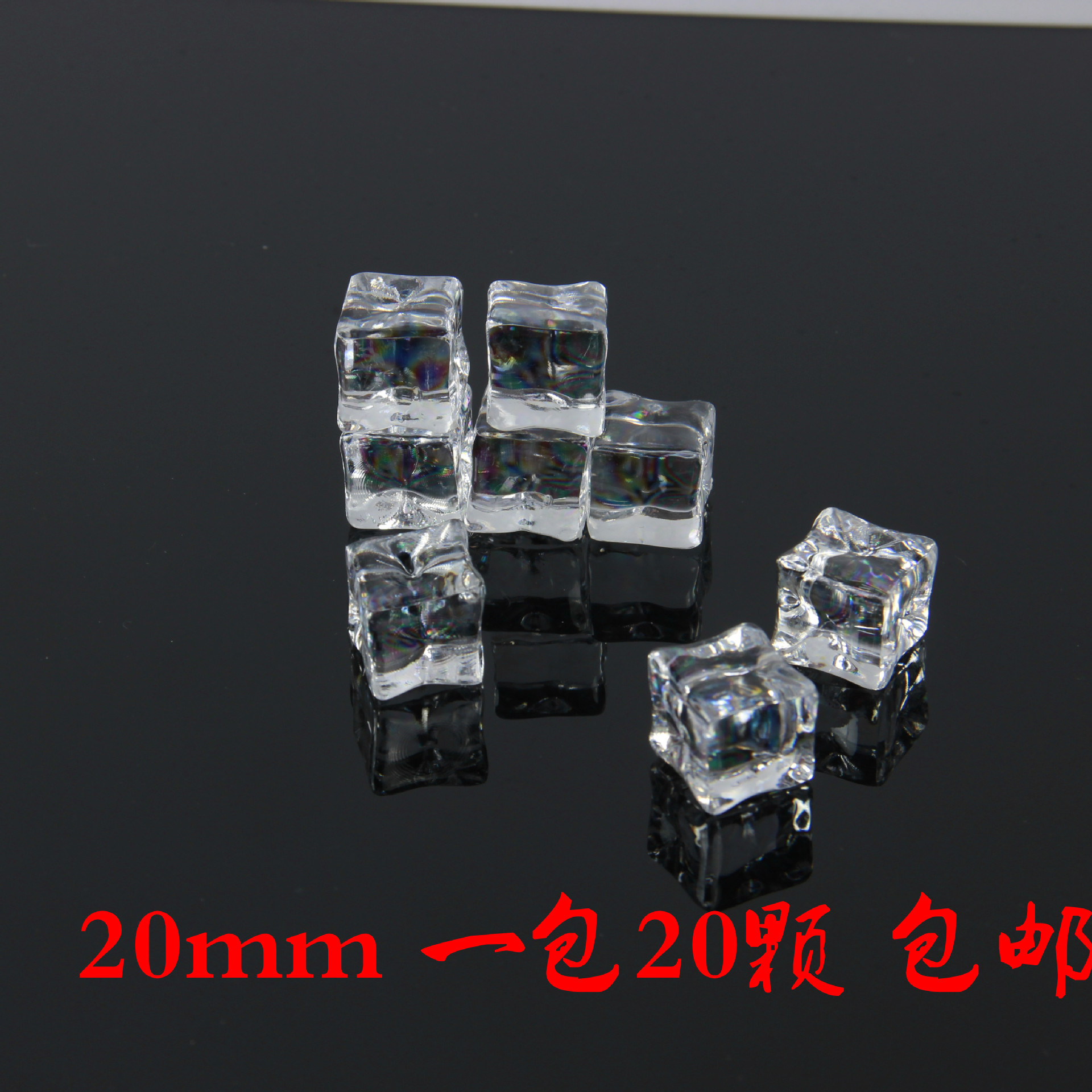 realistic acrylic ice cubes