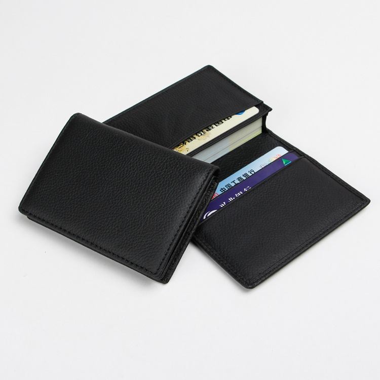 Haoyunlai fuente de fábrica hombres y mujeres titular de la tarjeta de visita primera capa de cuero titular de la tarjeta de órgano titular de la tarjeta de negocios