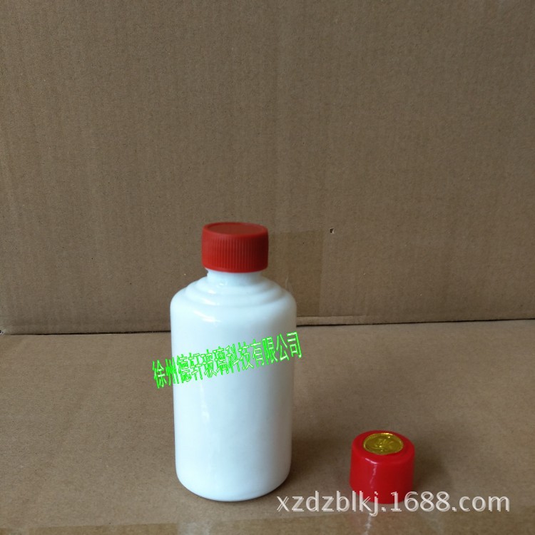 现货批发125ml白瓷酒瓶配套盖子胶帽 乳白酒瓶 酒瓶酒盒酒箱制做