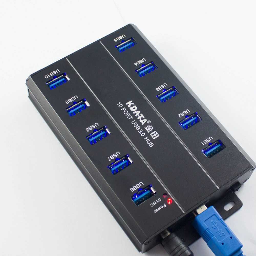 Высокопроизводительная аккумуляторная платформа 10 порт USB3.0 HUB разделитель данные синхронная передача USB-диск память набор для тестирования