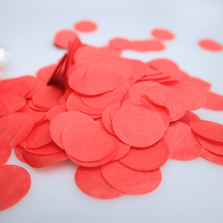 2.5cm 원형 색종이 레드/10g 팩