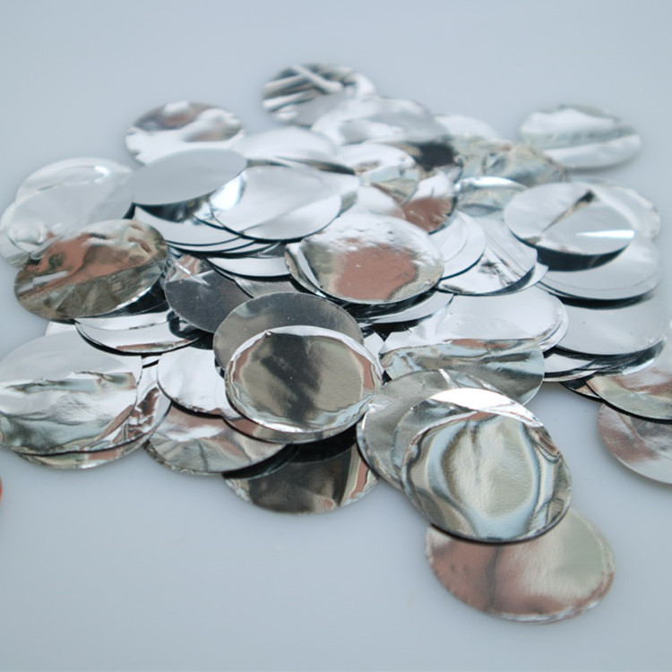 2.5cm 원형 색종이 실버/10g 팩