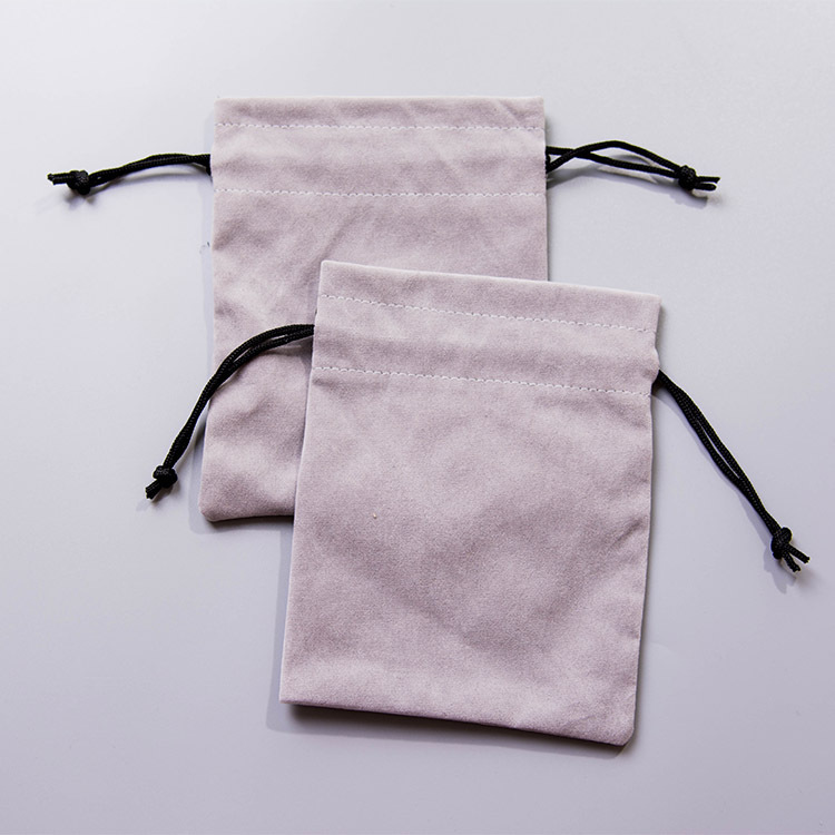 东莞定造棉布抽绳束口袋网布欧根纱双抽束口袋绒布收纳丝印束口袋