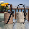 Straw handheld purse, bucket, hair band for leisure, beach shoulder bag