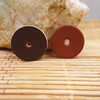 Leather pad, beads, accessory walnut with accessories, new collection, 6-14mm, handmade