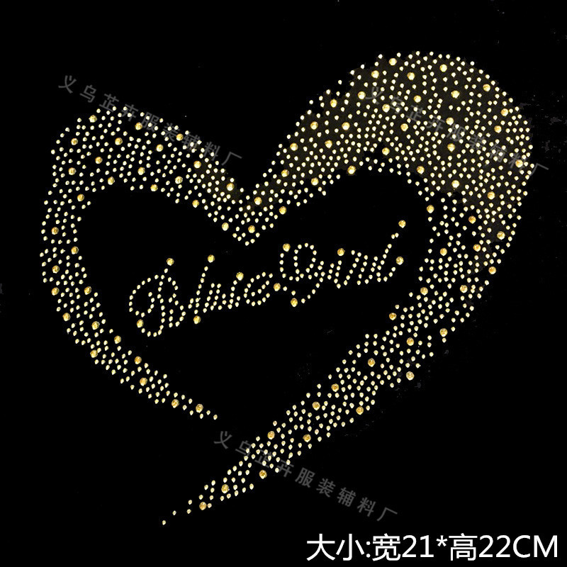 厂家供应批发图案衣服烫钻个性DIY英文字母排图烫图免费带图