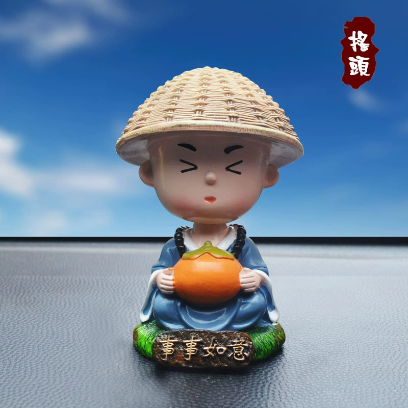 New Zen Er Xiao Shao Monk Monk Automobile Resin Spring Spring Calm Ping An Auto Zhong console interior