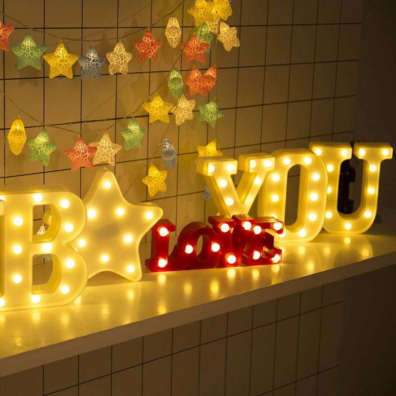 Светильник-надпись LED Свет цифровые огни День Рождение Счастливый Merryme Огни Английские буквы Свет белый свет Предложение Свет