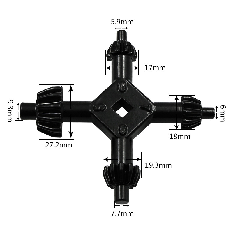 ♔批发四合一手电钻钥匙扳手 钻夹头扳手 手枪钻四头钥匙锁匙电动