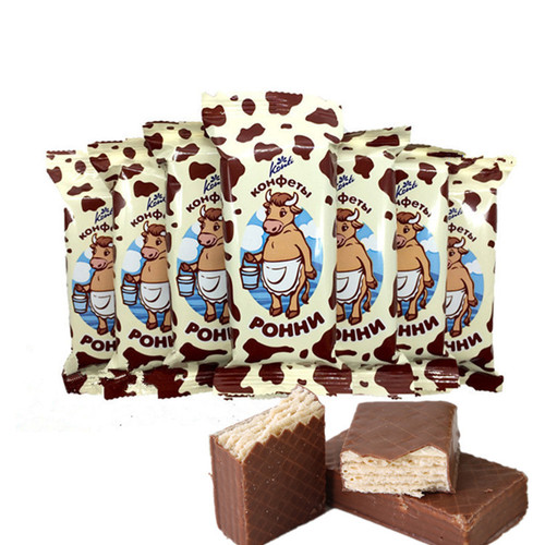Konig brand large cow wafer chocolate milk wafer for work and leisure snacks