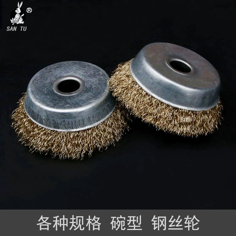 Заводская Поставка 125*16 Luo чаша-тип медное проволочное колесо параллельное проволочное колесо щеточное проволочное колесо