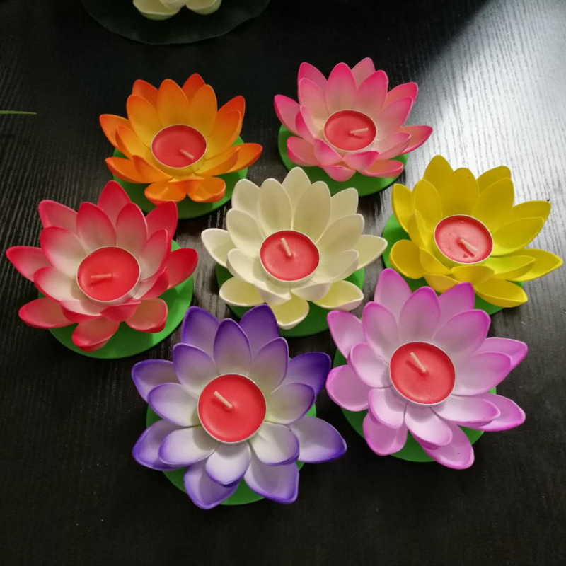 Festival wishing lotus lamp Mid-Autumn Festival Tanabata candle River lamp wishing lamp EVA Spring Festival lotus lamp factory wholesale Festival wishing lotus lamp Mid-Autumn Festival Tanabata candle River lamp wishing lamp EVA Spring Festival lotus lamp factory wholesale