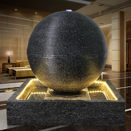 流水摆件;风水球;金属工艺品