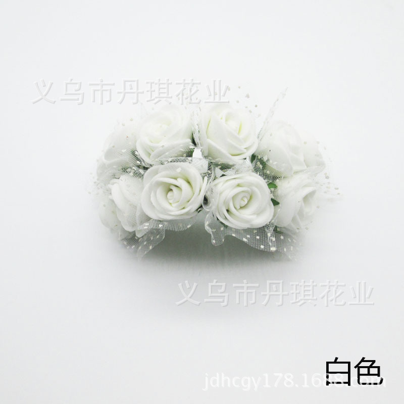 Suministro 2,5 cm PE flor caja de dulces con accesorios de hilo de espuma flor multicolor DIY Garland material flor Accesorios