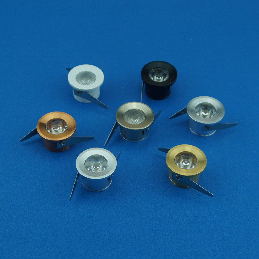 LED small spotlight housing cabinet lamp housing 1W little thumb spotlight accessories high-gloss Golden black cat eye lamp