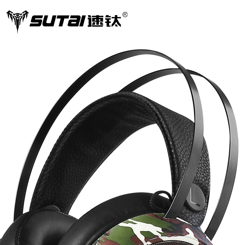 Camuflaje transfronterizo verde auriculares personalizados auriculares de juego RGB auriculares de reducción de ruido USB cableado