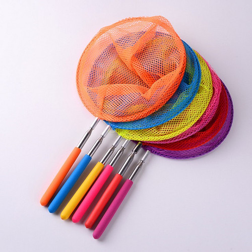 Stainless steel retractable fishing net to catch insects, fishing net, outdoor parent-child water play, children's toys source manufacturer wholesale