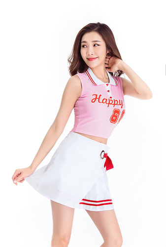 Cheerleading uniform set for female students, girl group, Cosmic Girls, HAPPY dance performance suit, sports performance suit 