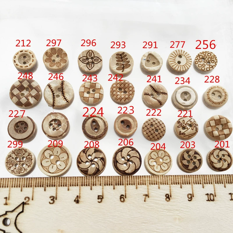 Оптовые кнопки/деревянные кнопки/мультфильм детей застегивают аксессуары одежды 13ММ 10 кнопок кокоса