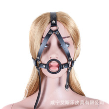 艾斯乐成人情趣黑色马具型口枷调教口塞口水器具堵嘴用品厂家批发