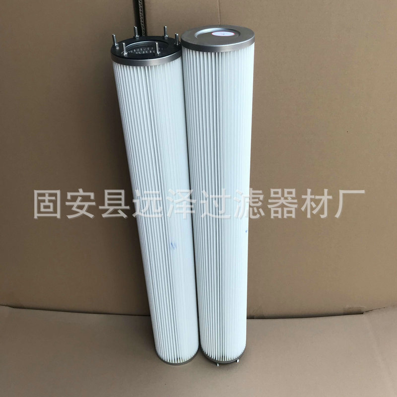 设备用304不锈钢覆膜除尘滤芯 六螺杆吊装滤芯 螺杆覆膜滤筒0.3μ