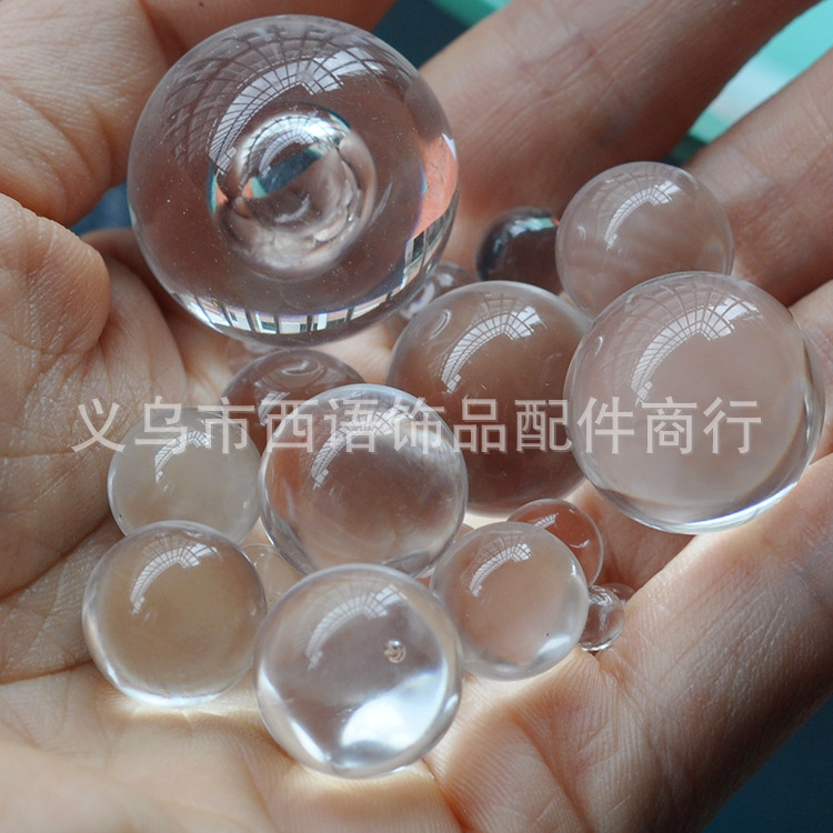 Acrylic solid color transparent plastic round beads