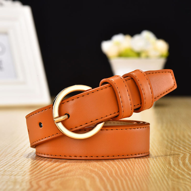 Cinturón de cuero de las mujeres jeans decorativos de estilo coreano con cinturón pequeño negro rojo blanco todo fósforo