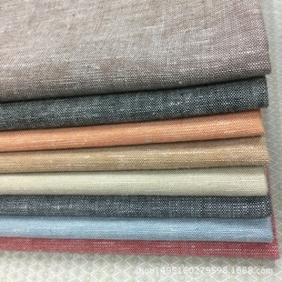 In stock supply 32*17 linen cotton blended fabric yarn-dyed/fabric classic plain linen linen fabric linen