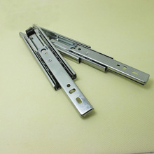 4寸三折滑轨8寸三节静音抽屉导轨5寸二折钢珠超短滑轨 特殊导轨