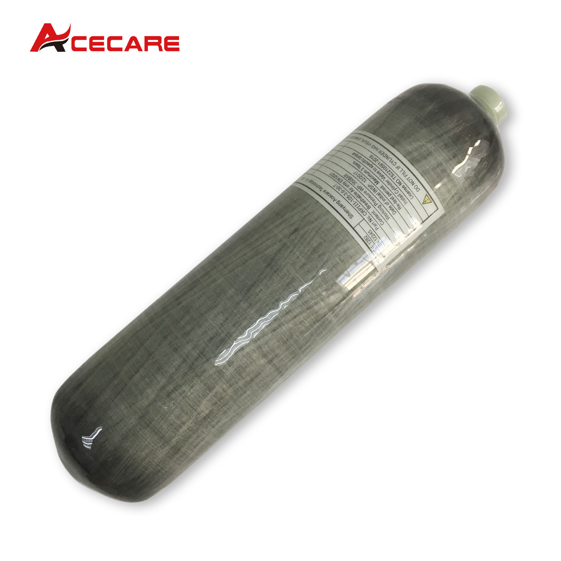 碳纤维气瓶3L高压30mpa正压空气呼吸器铝内胆气瓶碳纤维高压气瓶