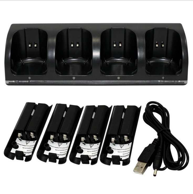 WiiU/Wii battery Wii rechargeable battery wii 4 in 1 battery set wii handle battery + seat charging