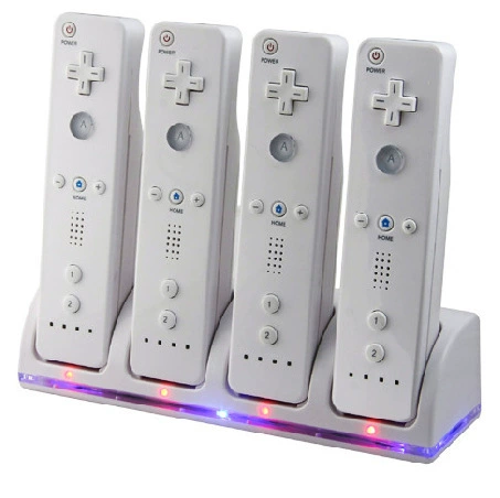 WiiU/Wii Батарея аккумулятор Wii, набор батарей Wii 4-в-1, аккумулятор для контроллера Wii + подзарядная станция
