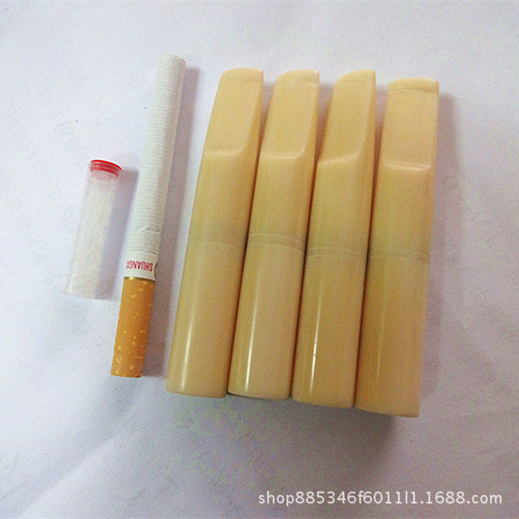 工艺品手工仿牙白中接换滤芯烟嘴适9mm滤芯