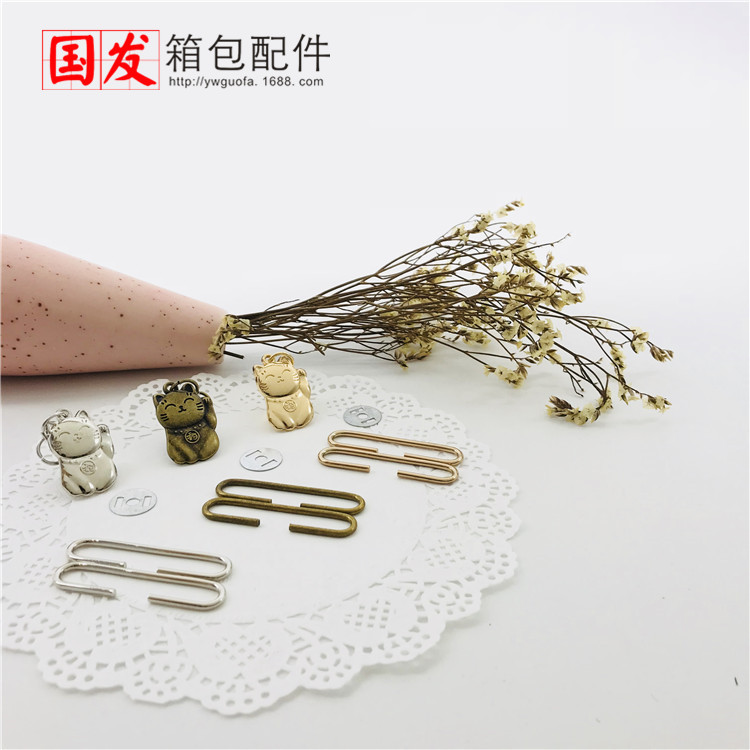 Nuevo oro de 5 cm para atraer la fortuna, oro de gato deslizante, oro en forma de C, opcional de tres colores