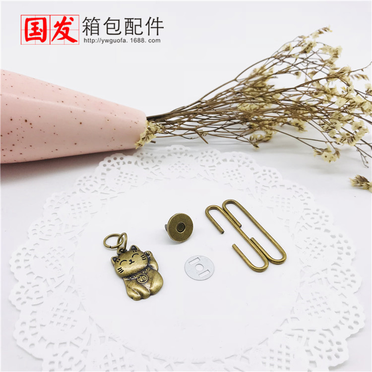 Nuevo oro de 5 cm para atraer la fortuna, oro de gato deslizante, oro en forma de C, opcional de tres colores