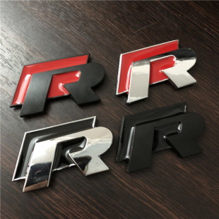 3D Stereo Sports R Label Rline Metal Car Sticker R Label Golf Metal R Car Sticker